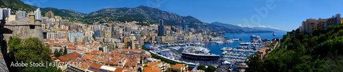 Luxury yachts at the harbor in French Riviera 