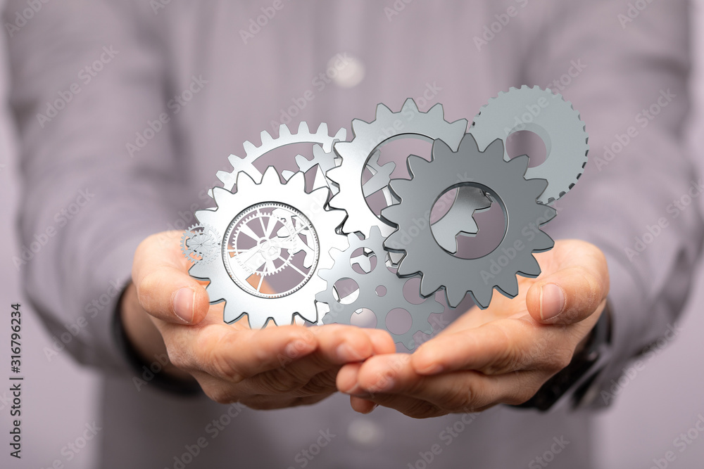 gear Technology setting concept background. gear Technology setting concept background.