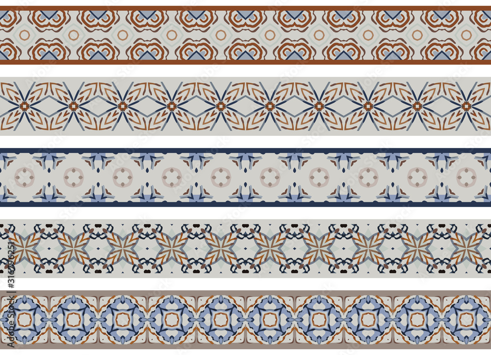 Seamless decorative borders Seamless decorative borders