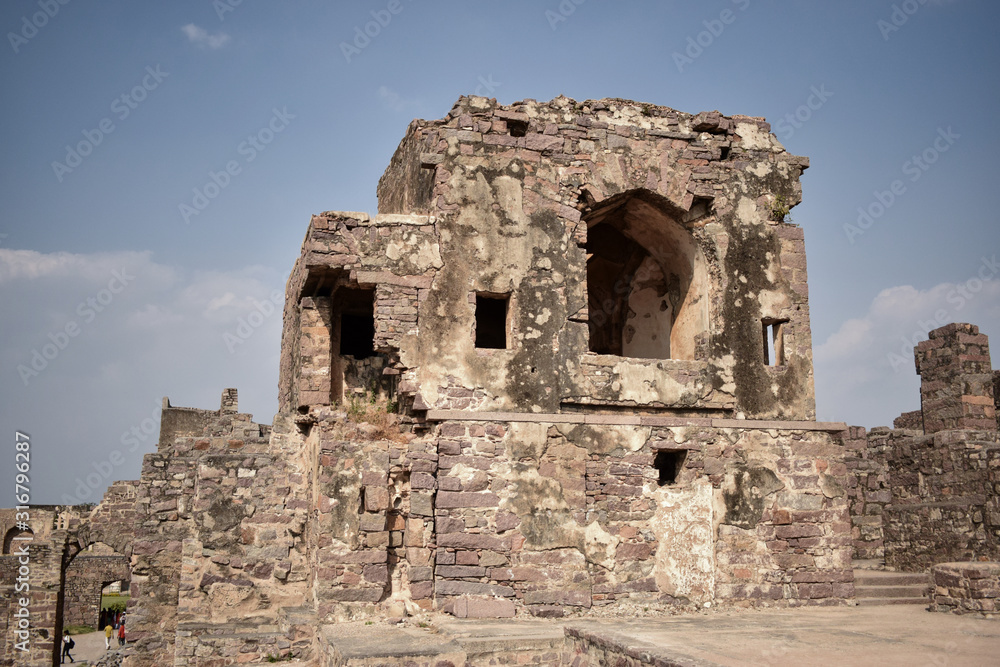 Ruins Old Fort Structure Background Image