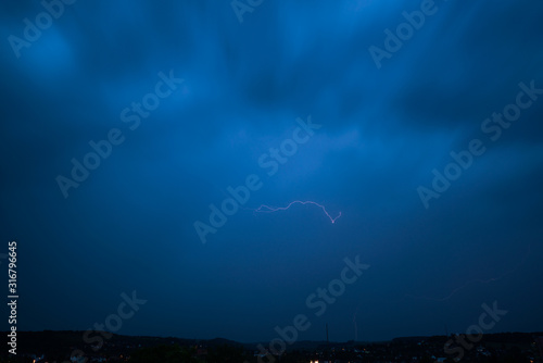 Dark Clouds on sky with motion blur effect