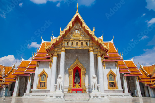 Wat Benchamabophit, Dusit Wanaram in Bangkok at Thailand.