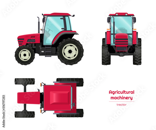 Photo Isolated tractor