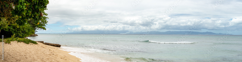 Panorama plage du Souffleur Port Louis Terre de Haut Guadeloupe France