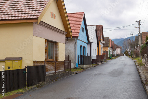 Old street. Village Liptovsky Jan in Slovakia. Slovakia. © anatoliil