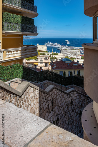 Water views from luxury hillside condos, Monaco