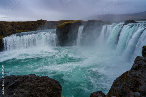 The grand waterfall Godafoss  Iceland