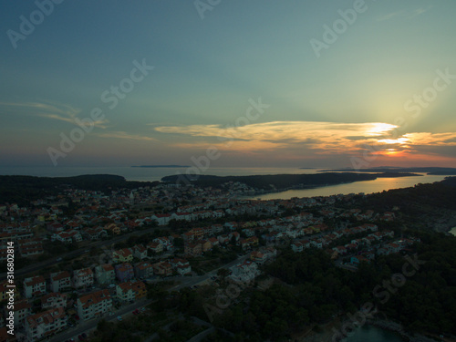 Arial view of veli losinj croatia