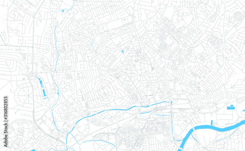 Nottingham, England bright vector map