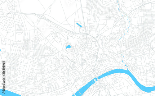 Newcastle upon Tyne, England bright vector map