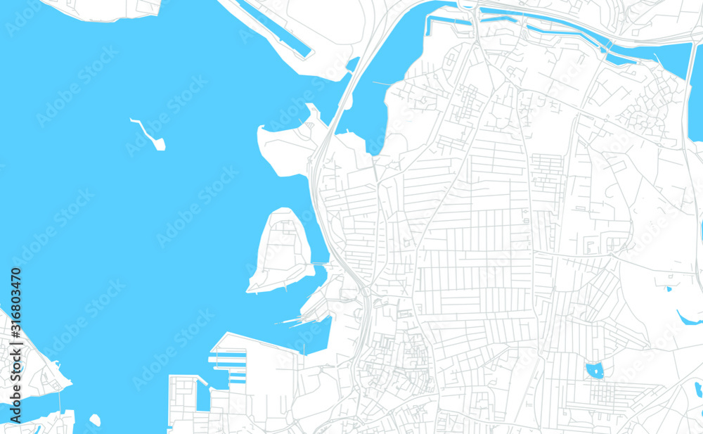 Portsmouth, England bright vector map Portsmouth, England bright vector map