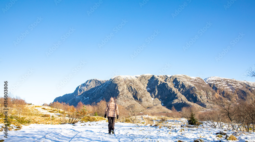 Winter and snow in Brønnøy, Nordland county