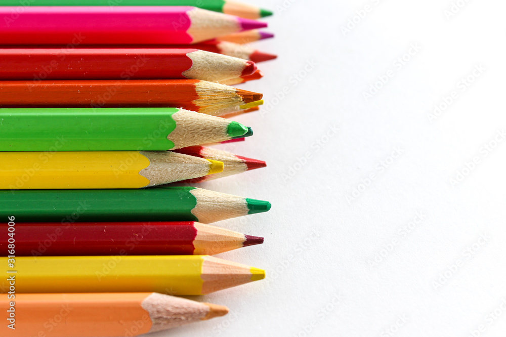 Colour pencils. Rows. Stripes. Lines Colour pencils. Rows. Stripes. Lines