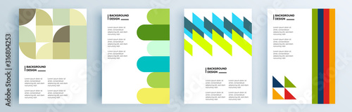 Modern abstract covers set, minimal covers design. Colorful geometric background, vector illustration.