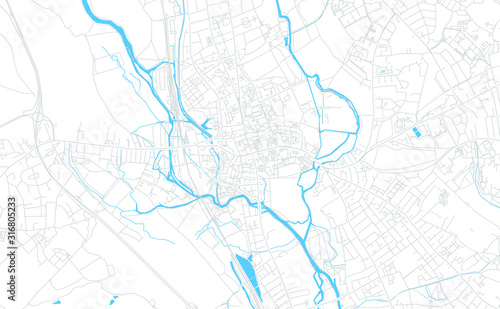 Oxford, England bright vector map