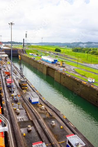 View of Panama Canal from cruise ship © Solarisys