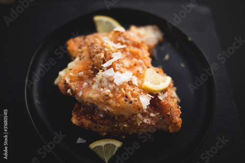 Mediterranean lemon crusted Fish over Basmati Rice