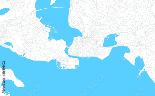 Poole, England bright vector map