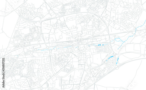 Basingstoke, England bright vector map