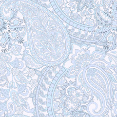 Fotobehang Paisley patronen Kalamkari paisley stof sierornament  © antalogiya