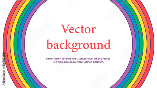 Raibow colored background with place for text. Lgbtq theme vector illustration