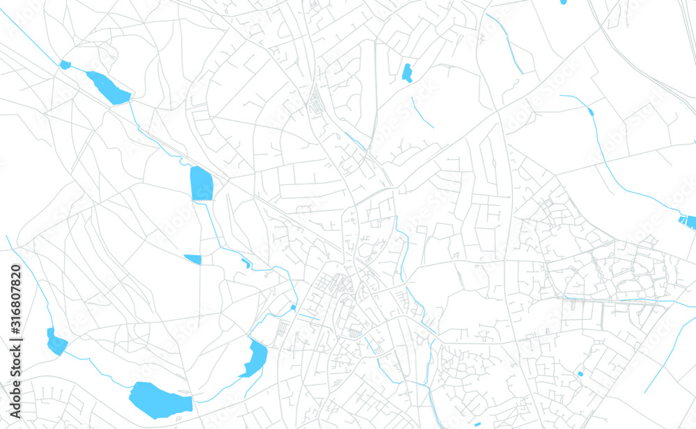 Sutton Coldfield, England bright vector map