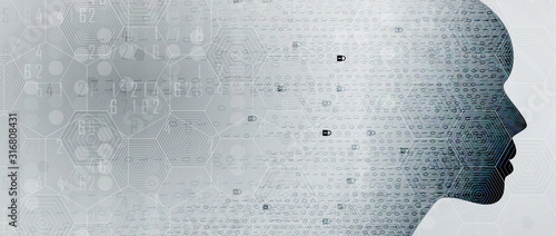 Conceptual technology illustration of artificial intelligence