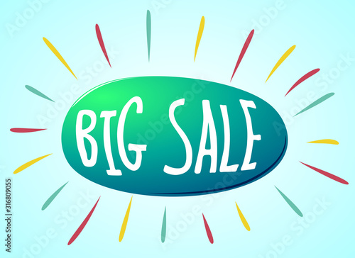 "Big Sale" lettering vector text banner