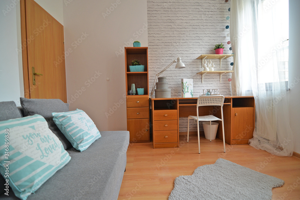 modern bedroom interior of a living room