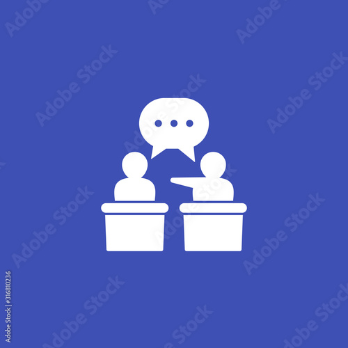 debate or discussion, vector icon