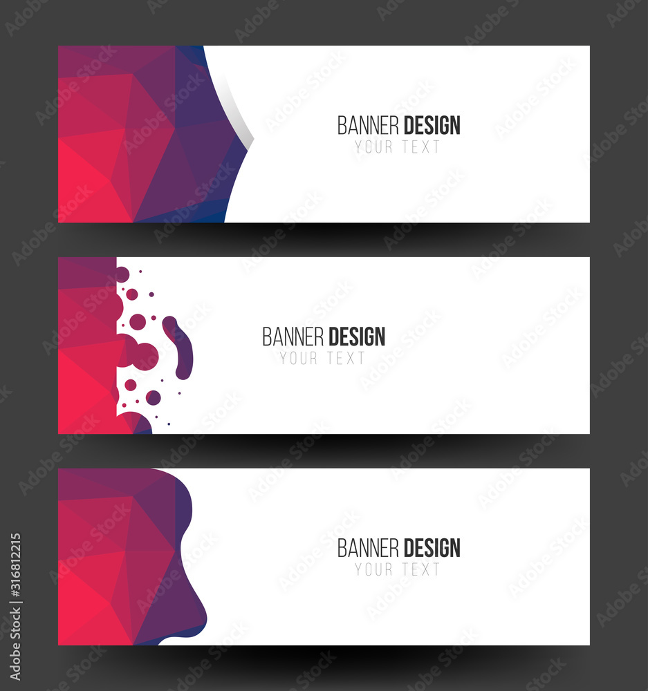 polygonal banner design