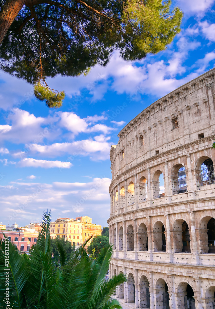 Obraz premium The Colosseum located in Rome, Italy..