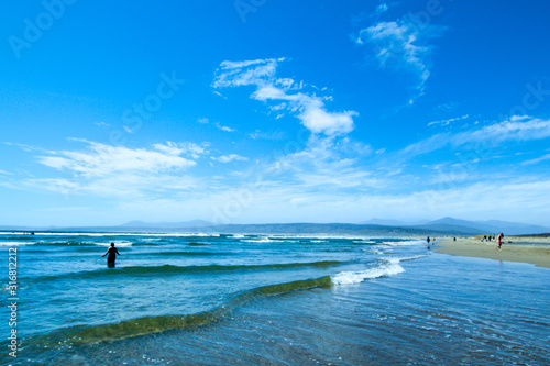 beach, blue, sky, ocean 