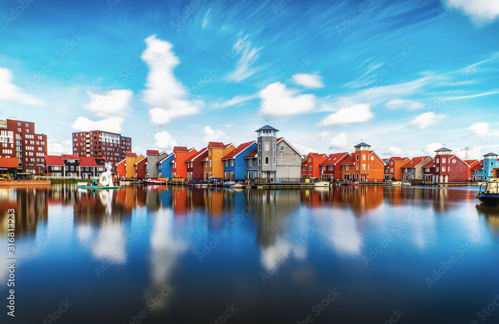 Obraz premium Stadtjachthafen Reitdiep