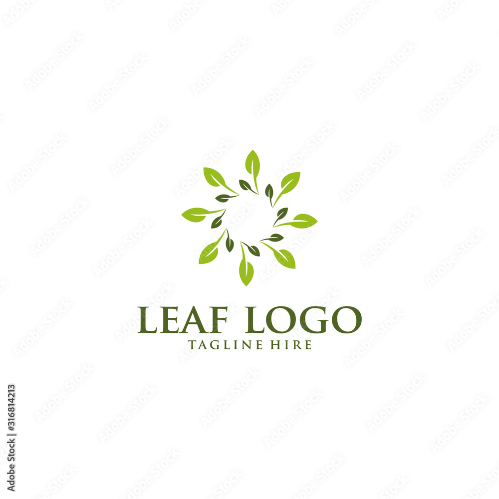 Organic Leaf Logo and Icon Vector Template Organic Leaf Logo and Icon Vector Template