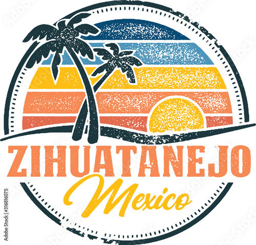 Vintage Zihuatanejo Mexico Tropical Vacation Destination
