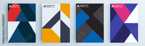 Modern abstract covers set, minimal covers design. Colorful geometric background, vector illustration.