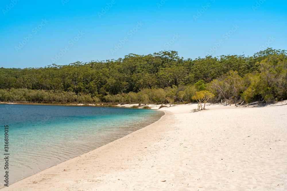 Lake Mckenzie on Fraser Island Great Sandy National Park, Queensland Australia.
