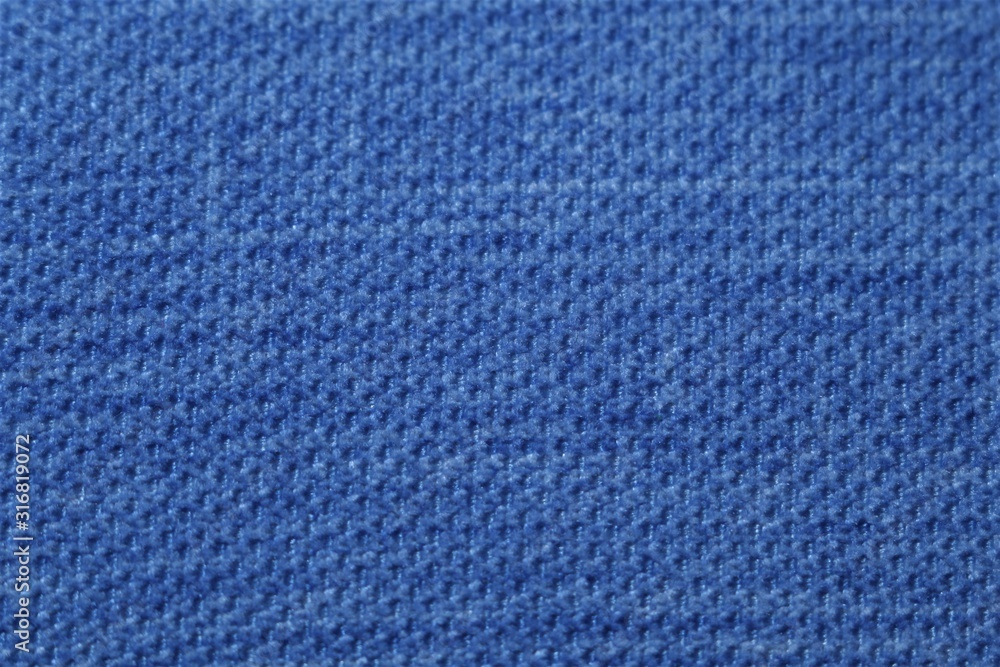 Fabric surface, texture boucle blue.