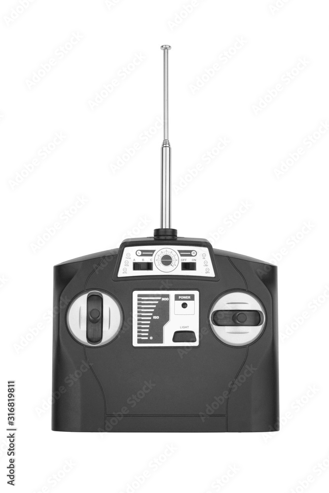Wireless remote control for toys Isolated on white background Wireless remote control for toys Isolated on white background