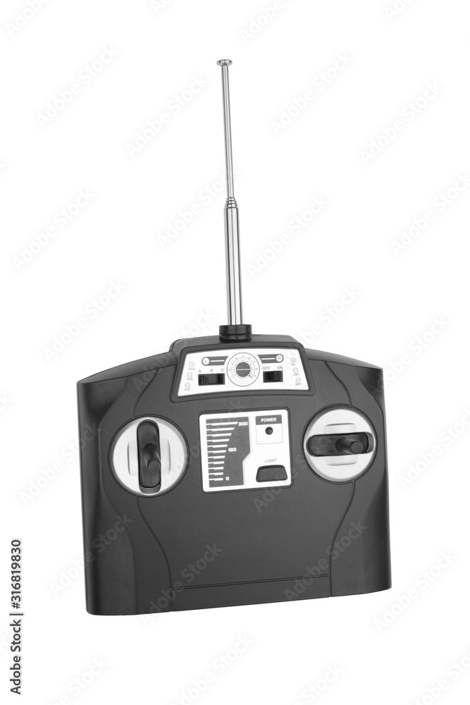 Wireless remote control for toys Isolated on white background Wireless remote control for toys Isolated on white background