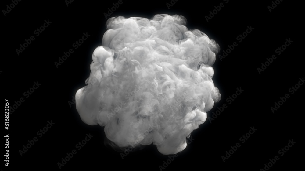 Smoke concept design on black background. Illustration. Smoke concept design on black background. Illustration.