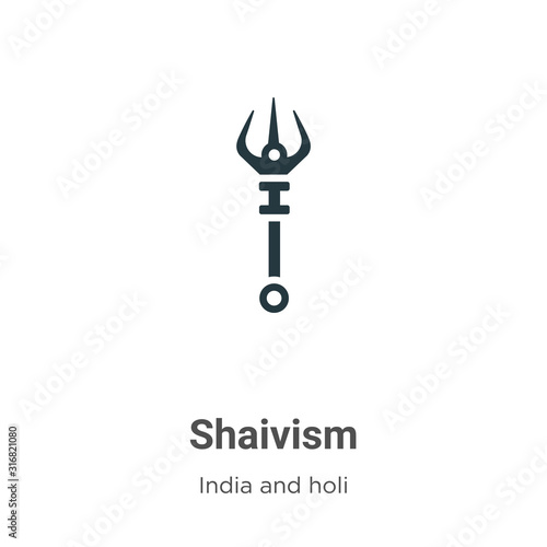 Shaivism glyph icon vector on white background. Flat vector shaivism icon symbol sign from modern india collection for mobile concept and web apps design.