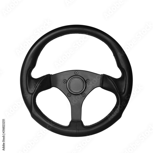 Steering wheel, isolated © Alexandr