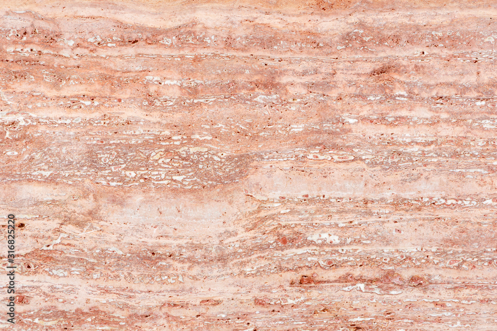 Polished surface of beautiful pink Travertine. Background image, texture Polished surface of beautiful pink Travertine. Background image, texture