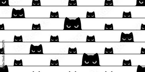 cat seamless pattern vector kitten calico scarf isolated cartoon tile wallpaper repeat background illustration gift wrap paper design