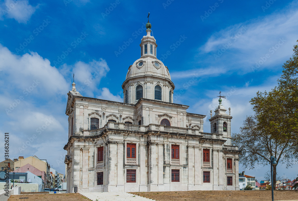 a baroque church in Lisbon