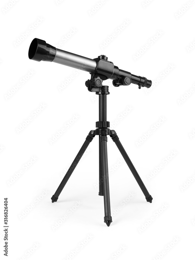 Telescope on tripod illustration isolated on white Telescope on tripod illustration isolated on white
