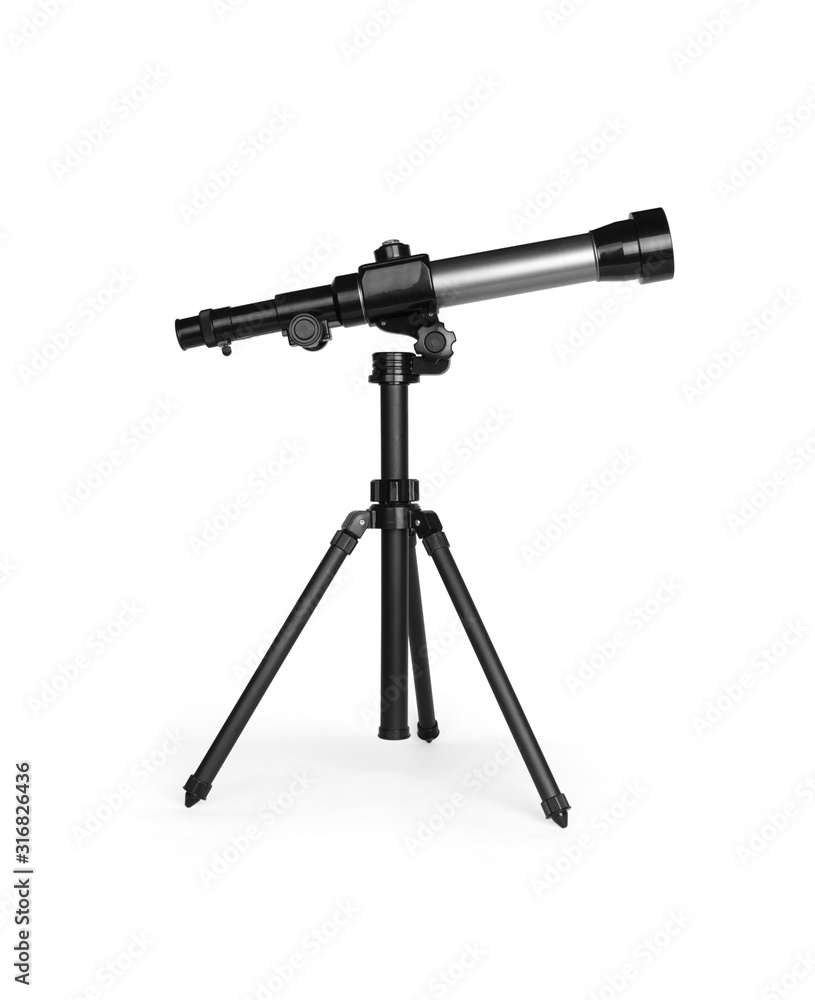 Telescope on tripod illustration isolated on white Telescope on tripod illustration isolated on white