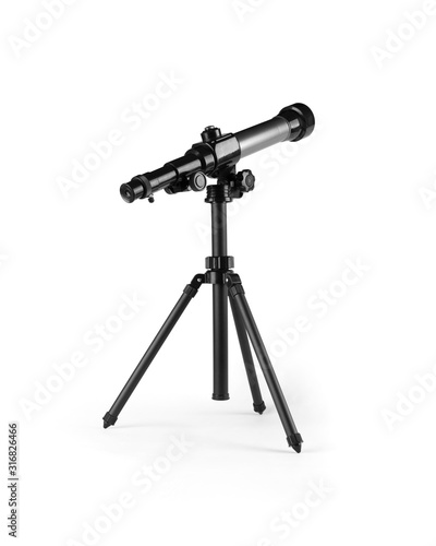 Telescope on tripod illustration isolated on white